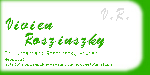 vivien roszinszky business card